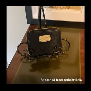 Michael Kors Black Wallet with Gold Accents